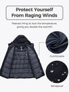 Men's Big & Tall Ski Jacket Waterproof Snowboarding Jacket Plus Size Winter Coat with Hood Recycled Materials