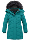 ZSHOW ZSHOW Girls' Winter Coat Water Resistant Long Parka Teal Blue 6/7 