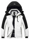 Wantdo Men's Waterproof Ski Jacket Fleece Winter Coat Windproof Rain Jacket Atna Core White Black S 