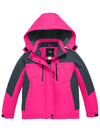 ZSHOW ZSHOW Girls' Waterproof Ski Jacket Warm Winter Snow Coat Fleece Raincoats Rose Red 6/7 