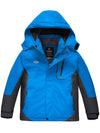 Wantdo Boy's Waterproof Ski Jacket Fleece Snowboarding Jackets Warm Thick Winter Coat Blue 6/7 