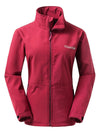 Red Women's Outdoor Front-Zip Windproof Softshell Jacket