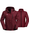 Wantdo Women's 3-in-1 Ski Jacket Waterproof Snowboard Jacket Winter Coat Alpine I Wine Red S 