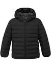 Wantdo Boy's Packable Lightweight Winter Coat Hooded Quilted Puffer Jacket Black 6/7 