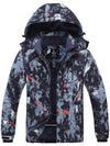 Wantdo Men's Waterproof Mountain Snow Coat Hooded Raincoat Atna 014 Grey print S 