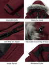 Wantdo Women's Down Jacket Water Resistant Warm Winter Parka Long Puffer Coat with Faux Fur Hood Arctic II 