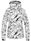 Wantdo Women's Waterproof Ski Jacket Colorful Printed Winter Parka Fully Taped Seams Atna Printed 