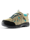 Wantdo Women's Waterproof Hiking Shoes Low Cut Breathable Trekking Boots Khaki Blue 6.5 