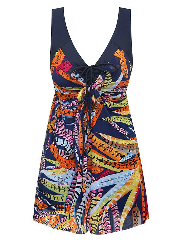 Swimsuit For All Wantdo Women's Modest Plus Size Swimdress, One