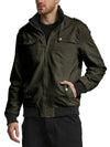 Wantdo Men's Military Casual Jacket Stand Collar Cotton Jacket Army Green S 