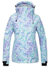 Wantdo Women's Waterproof Ski Jacket Colorful Printed Winter Parka Fully Taped Seams Atna Printed Turquoise Tie Dye Print S 