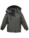 Wantdo Girls Hooded Ski Fleece Winter Jacket Waterproof Raincoats Gray 6/7 