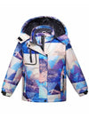 Wantdo Girls Hooded Ski Fleece Winter Jacket Waterproof Raincoats Mountain Flora 6/7 
