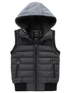 Wantdo Boys Hooded Puffer Fleece Vest Warm Jacket Dark Gray 6/7 