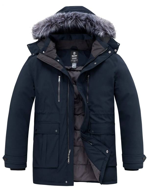 Men s Big and Tall Long Puffer Jacket Winter Coat Warm Snow Parka Plus