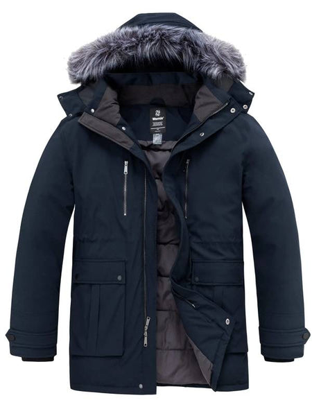 Men's Big and Tall Long Puffer Jacket Winter Coat Warm Snow Parka Plus