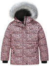 Wantdo Girl's Quilted Winter Coat Thicken Puffer Jacket with Fur Hood Pink 6/7 