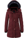 Women's Long Puffer Jackets Warm Winter Jacket Puffy Coat Recycled Fabric
