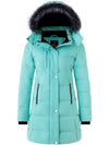 Women's Long Puffer Jackets Warm Winter Jacket Puffy Coat Recycled Fabric