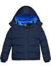 Wantdo Boys Padded Winter Coat Thicken Warm Jacket With Detachable Hood Navy 6/7 