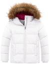 Girls' Outerwear Winter Jackets & Coats Warm with Fur Hood