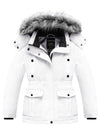 Girl's Thicken Winter Coat Warm Puffer Jacket with Faux Fur Hood