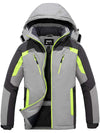 Skieer Skieer Men's Ski Jacket Waterproof Winter Snow Coat Windproof Snowboarding Jackets Warm Raincoat Gray Large 