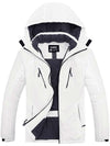 Skieer Skieer Men's Ski Jacket Waterproof Winter Snow Coat Windproof Snowboarding Jackets Warm Raincoat White Large 