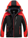Skieer Skieer Men's Ski Jacket Waterproof Snowboarding Jackets Winter Snow Windproof Coat Warm Raincoat Black&Red Large 