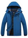 Skieer Skieer Men's Ski Jacket Mountain Waterproof Winter Rain Jacket Warm Fleece Snow Coat Blue Large 