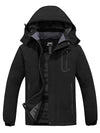 Skieer Skieer Men's Ski Jacket Mountain Waterproof Winter Rain Jacket Warm Fleece Snow Coat Black XX-Large 