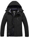 Skieer Skieer Men's Ski Jacket Waterproof Winter Snowboarding Coat with Hood Windproof Raincoat Black XX-Large 