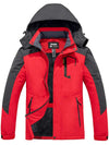 Skieer Skieer Men's Ski Jacket Waterproof Winter Snowboarding Coat with Hood Windproof Raincoat Red Large 