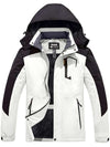 Skieer Skieer Men's Ski Jacket Waterproof Winter Snowboarding Coat with Hood Windproof Raincoat White XX-Large 