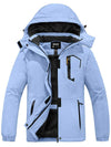 Skieer Skieer Women's Ski Jacket Mountain Waterproof Winter Rain Jacket Warm Fleece Snow Coat Pale Blue Large 