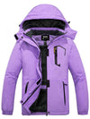 Skieer Skieer Women's Ski Jacket Mountain Waterproof Winter Rain Jacket Warm Fleece Snow Coat Light Purple Large 