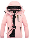 Skieer Skieer Women's Ski Jacket Mountain Waterproof Winter Rain Jacket Warm Fleece Snow Coat Pink Large 