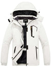 Skieer Skieer Women's Ski Jacket Mountain Waterproof Winter Rain Jacket Warm Fleece Snow Coat White XX-Large 