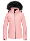 Skieer Skieer Women's Ski Jacket Waterproof Warm Puffer Jacket Thick Hooded Winter Coat Pink Large 