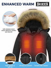 Skieer Skieer Boy's Ski Jacket Warm Winter Snowboard Waterproof Jacket Hooded Rain Coat 