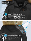Skieer Skieer Boy's Ski Jacket Warm Winter Snowboard Waterproof Jacket Hooded Rain Coat 