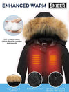 Skieer Skieer Girl's Ski Jacket Waterproof Fleece Winter Snow Coat Windproof Hooded Raincoat 