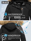 Skieer Skieer Girl's Ski Jacket Waterproof Fleece Winter Snow Coat Windproof Hooded Raincoat 
