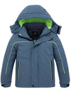 ZSHOW ZSHOW Boy's Waterproof Ski Jacket Fleece Winter Outdoor Snow Coat Hooded Raincoats Gray Blue 6-7 