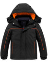 ZSHOW ZSHOW Boy's Waterproof Ski Jacket Fleece Winter Outdoor Snow Coat Hooded Raincoats Black 6-7 