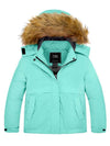 ZSHOW ZSHOW Girls' Waterproof Ski Jacket Thicken Quilted Warm Fleece Lined Winter Coat Mint Green 6-7 