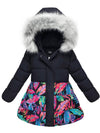 ZSHOW Girls' Long Puffer Jacket Warm Hooded Outerwear Soft Fleece Lined Winter Coat