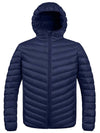 ZSHOW ZSHOW Men's Lightweight Puffer Jacket Water-Resistant Hooded Spring Outerwear Coat Navy Small 