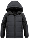 ZSHOW ZSHOW Boy's Hooded Puffer Jacket Fleece Outerwear Coat Dark Gray 6/7 