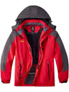 Wantdo Men's Plus Size Waterproof Ski Snow Jacket Warm Winter Coat Big and Tall Atna Plus Red 6XB 